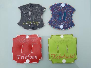 Preview: ITH-Stickdatei Kabeltasche Kabelsalat